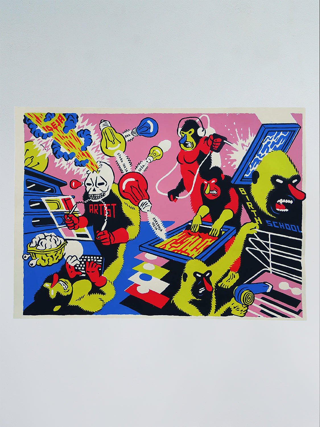 Igor Hofbauer - Screen printing - Matrijarsija - FORGET ABOUT WHITE WALLS