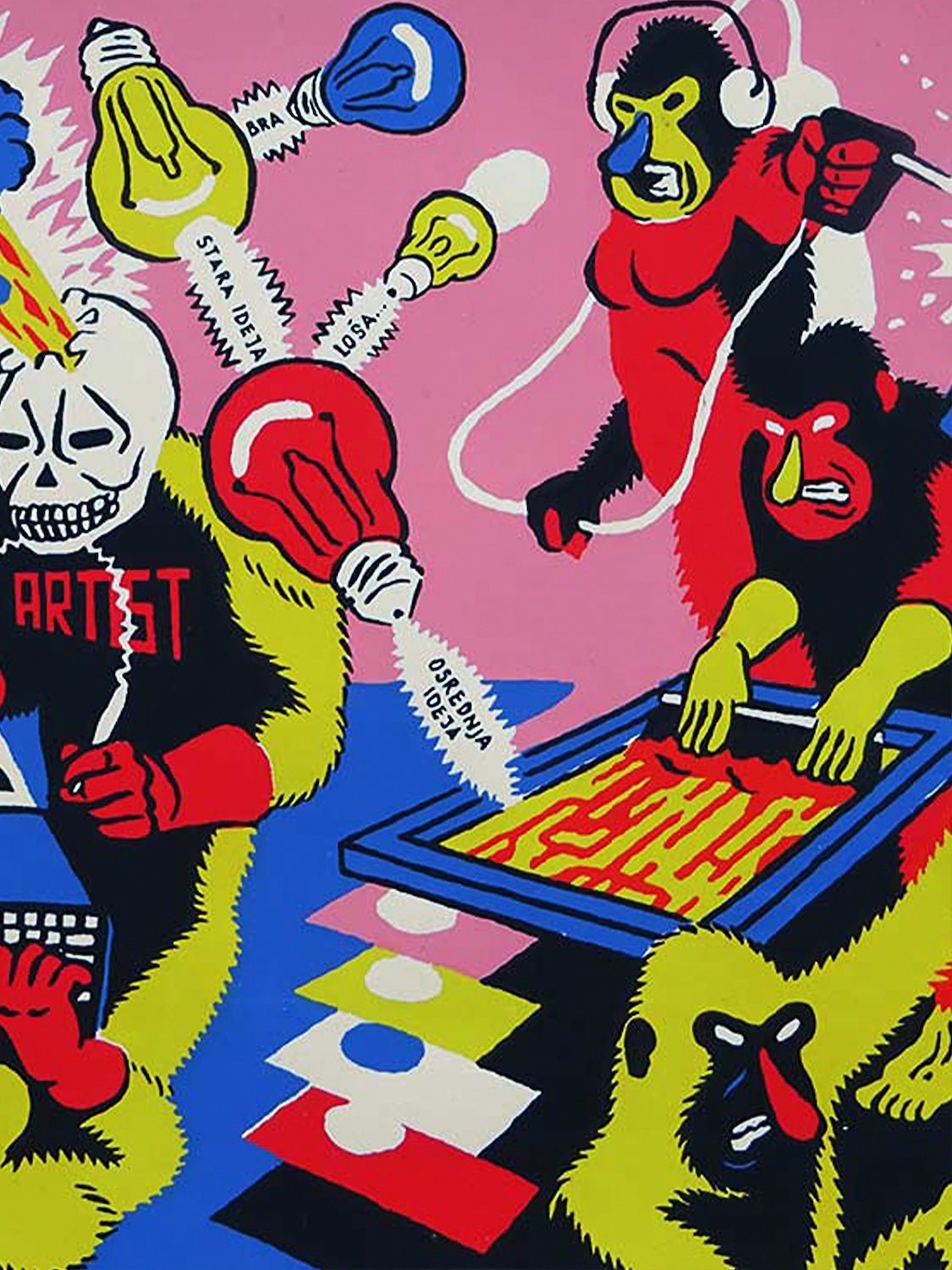 Igor Hofbauer - Screen printing - Matrijarsija - FORGET ABOUT WHITE WALLS