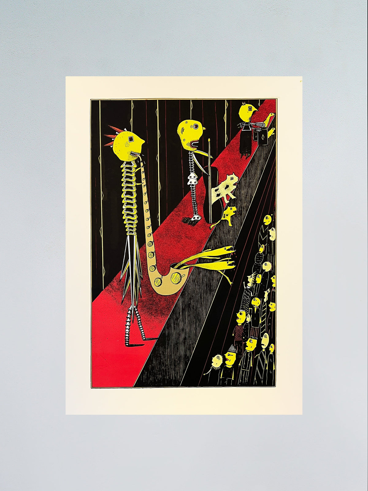 Mad Brotzman, a four colour screen print by Mark Beyer, published by Le Dernier Cri